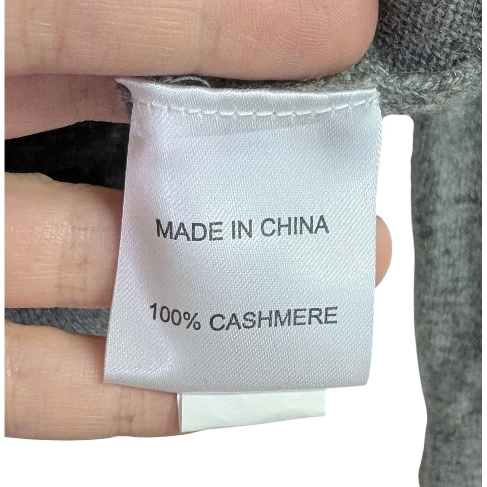 Quince Mongolian Cashmere Sweater Crew Neck Classic Quiet Luxury Heather Gray S - Picture 5 of 7